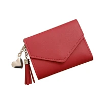 slim wallet eco friendly foldable faux leather cash card holder purse for shopping