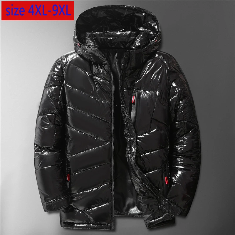 Мужская зимняя длинная куртка с капюшоном размеры до 9XL | одежда