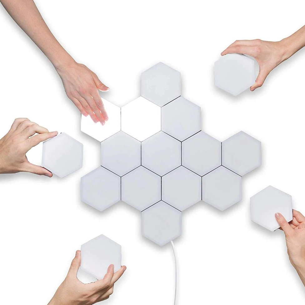 

1PCS LED Night Light Touch Sensitive Modular Light Magnetic Creative Decoration Wall Lamp DIY Panel Lamp Novelty Hexagonal Light