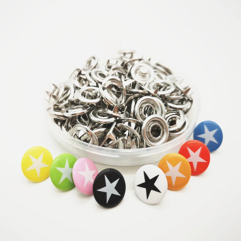 100 комплектов 11 мм корона звезда сердце принт фотографические кнопки|prong snap