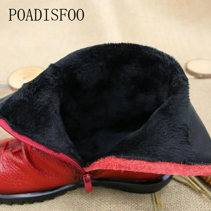 LTARTA зимние женские ботинки ручной работы из натуральной кожи западные женская