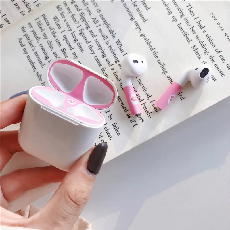 Мультяшные защитные наклейки для Apple AirPods 1 2 Защитная Наклейка на чехол защитная