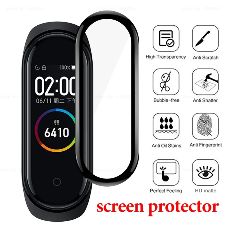 3D Защитная пленка для Xiaomi mi Band 4 ремешок band Смарт-часы полностью мягкое защитное