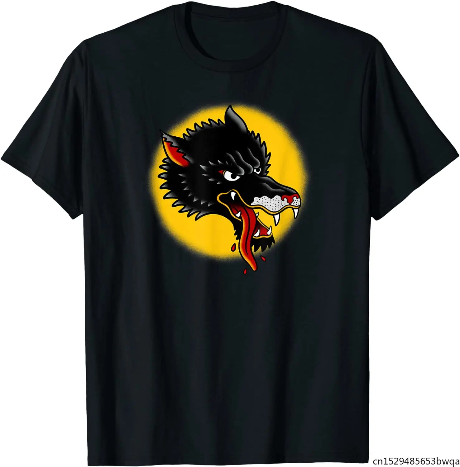 

Old School Wolf Traditional Tattoo Cartoon T-Shirt