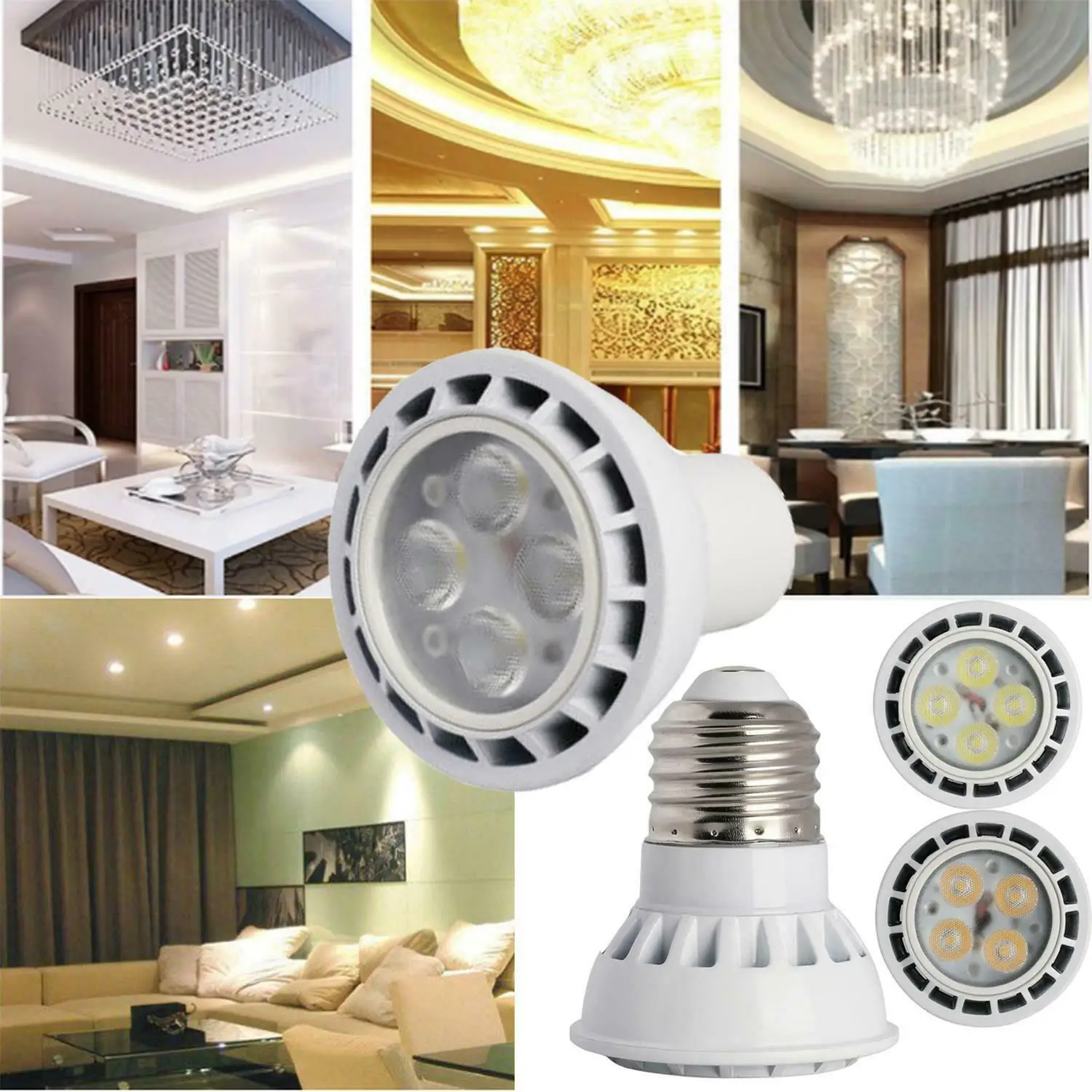 Затемнения светодиодный 3030 B Точечный светильник лампы 9W SMD GU10 MR16 E26 E27 высокой