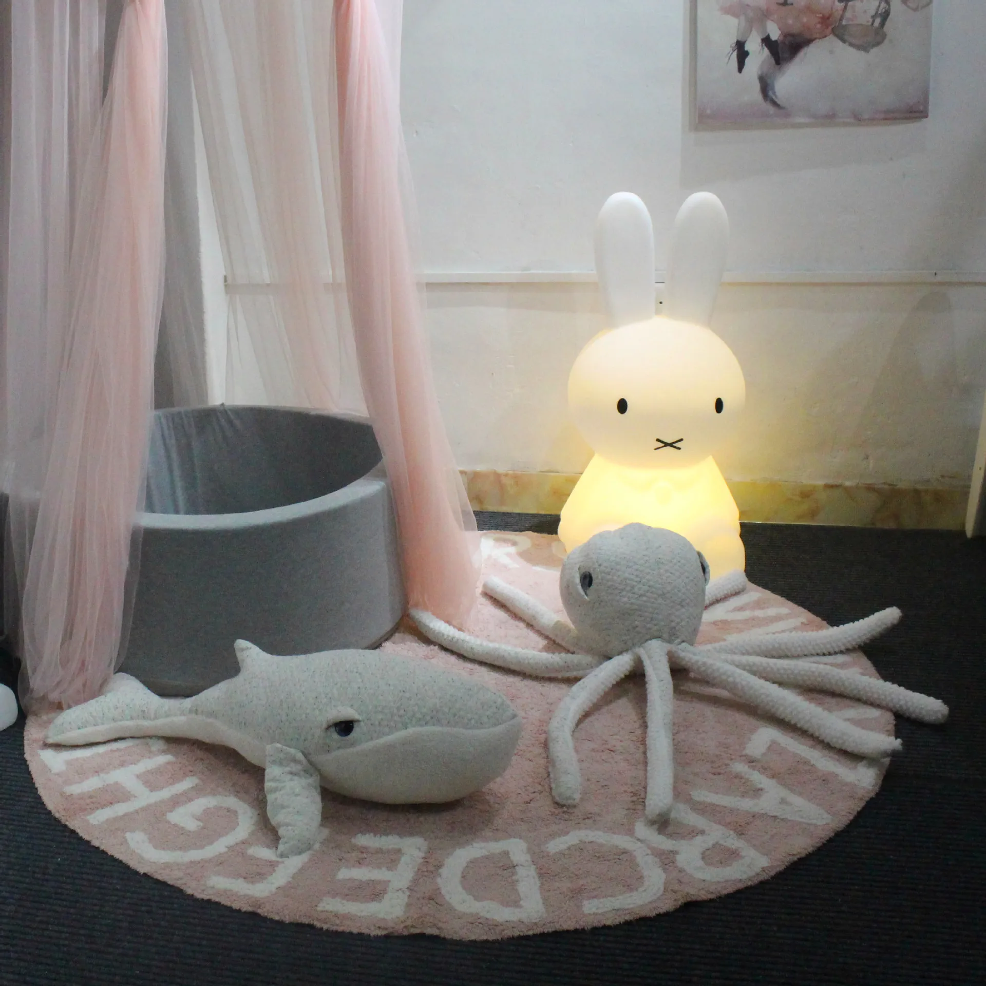 Большие милые животные Дельфин Осьминог диванная набивная подушка плюшевые