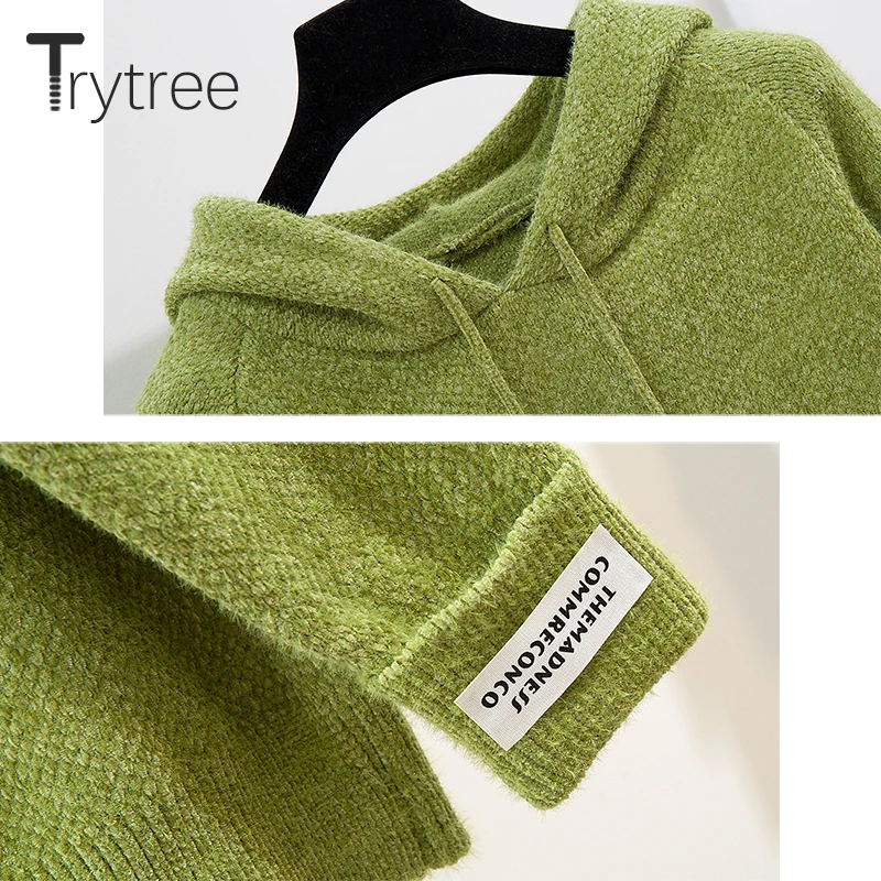 Trytree осенне зимний комплект из двух предметов Повседневный трикотажный