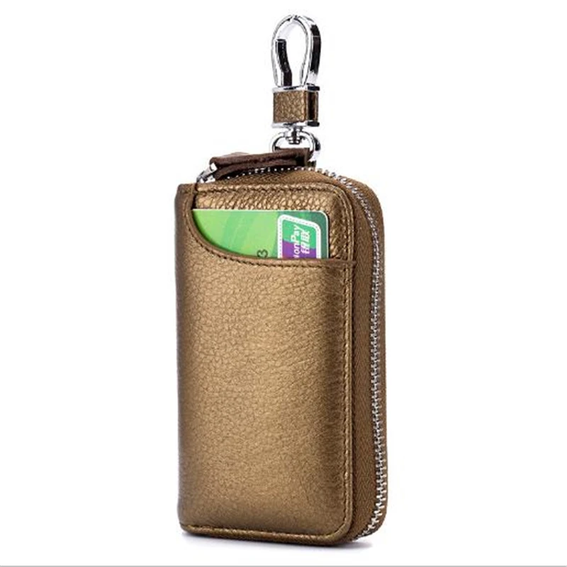 Кошелек для автомобильных ключей держатель карт органайзер брелок с молнией