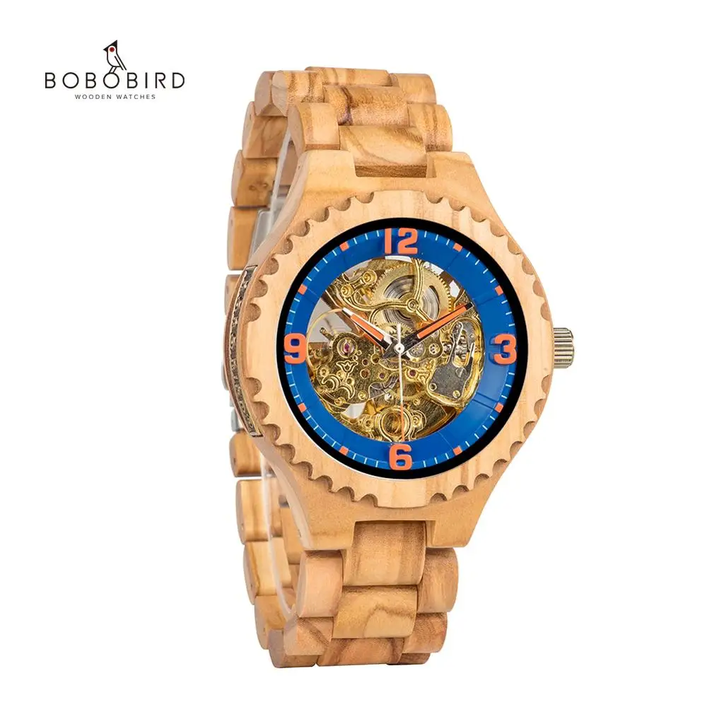 Relogio Masculino BOBO BIRD деревянные часы мужские роскошные брендовые Автоматические