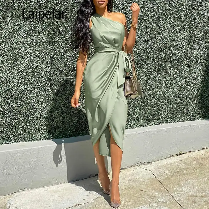

One Shoulder Ruched Design Party Dress Bodycon Dress