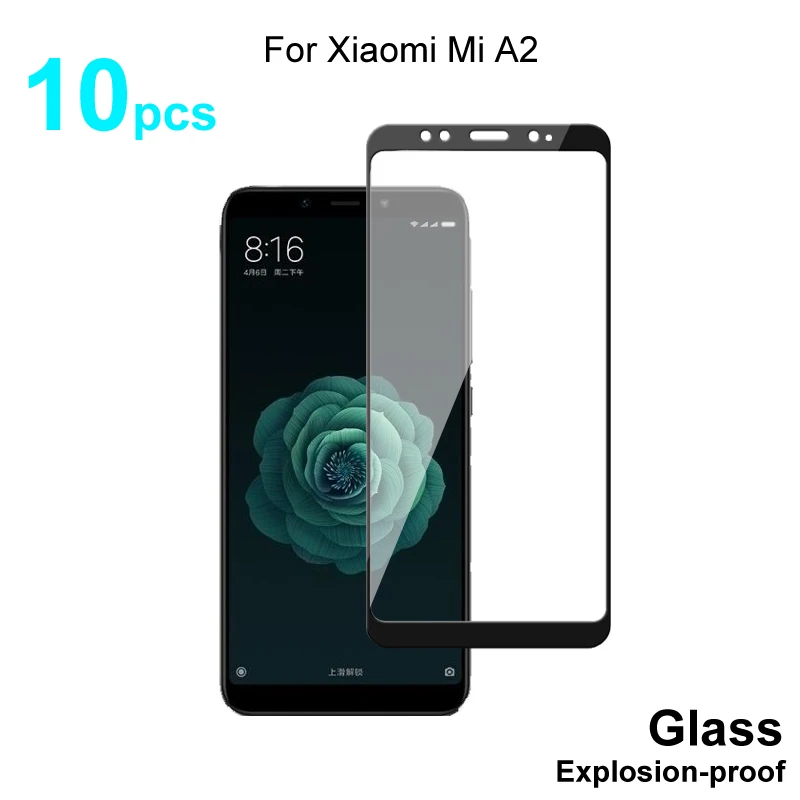 Для Xiaomi Mi A2 стекло полное покрытие закаленное Защита экрана твердость 9H Защитное