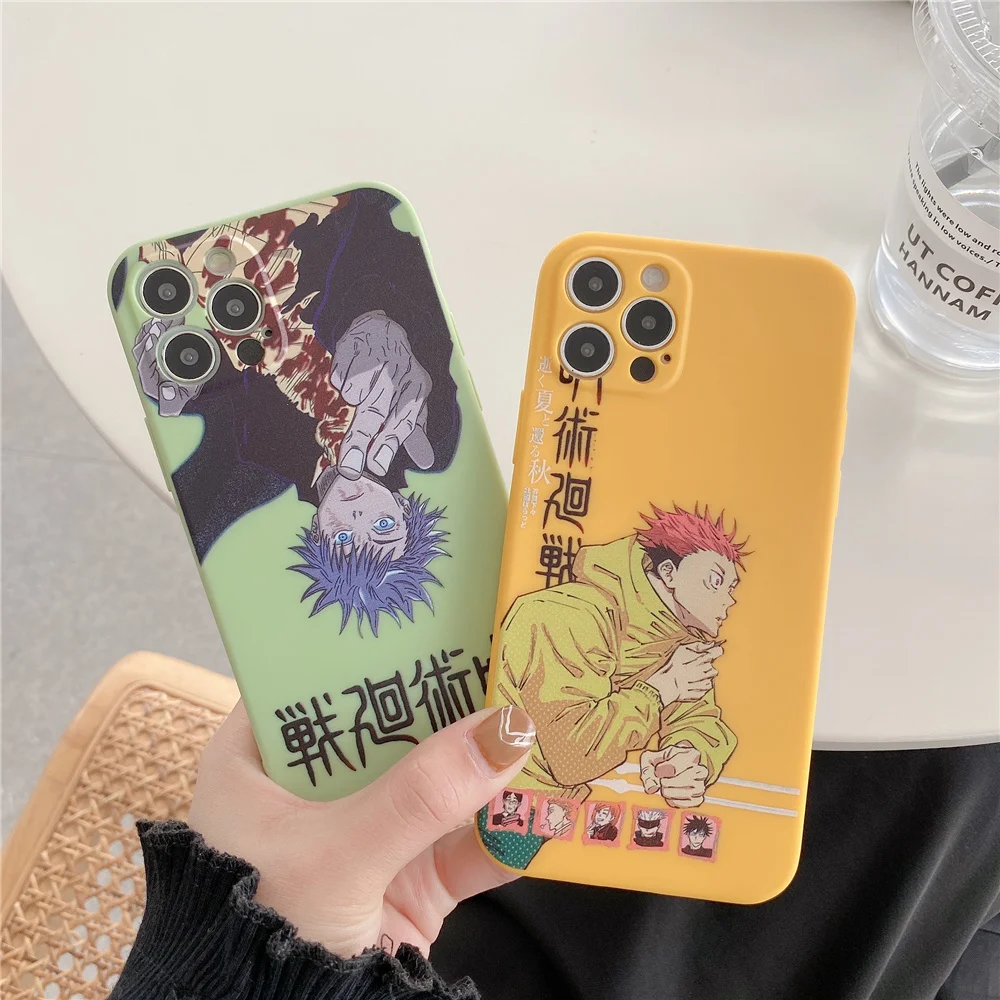 hot anime jujutsu kaisen ryomen sukuna itadori yuji phone case for iphone 12 11 pro x xs max xr 7 8 plus se2 soft cover free global shipping