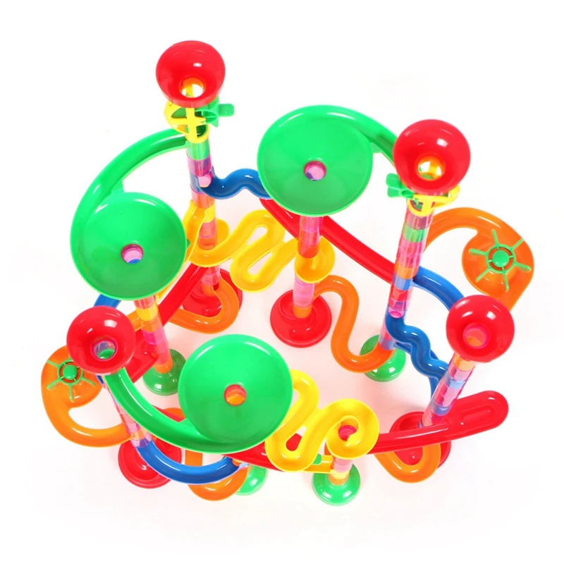 Early Childhood Education Children's Track Ball Toy 3D Three-Dimensional Labyrinth Pipe Diy Assembling Building Blocks | Игрушки и