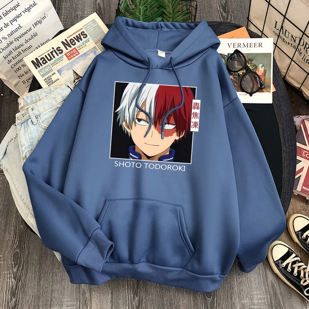 Женский свитшот в стиле аниме My Hero Academia толстовки с принтом тодороки шото женский