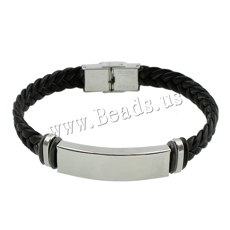 2020 горячая Распродажа мужской черный Панк резиновый браслет из нержавеющей