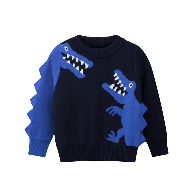 

2-9years Children's Sweater Boys Kids Sweater Autumn Winter Toddler Cartoon Crocodile Tops