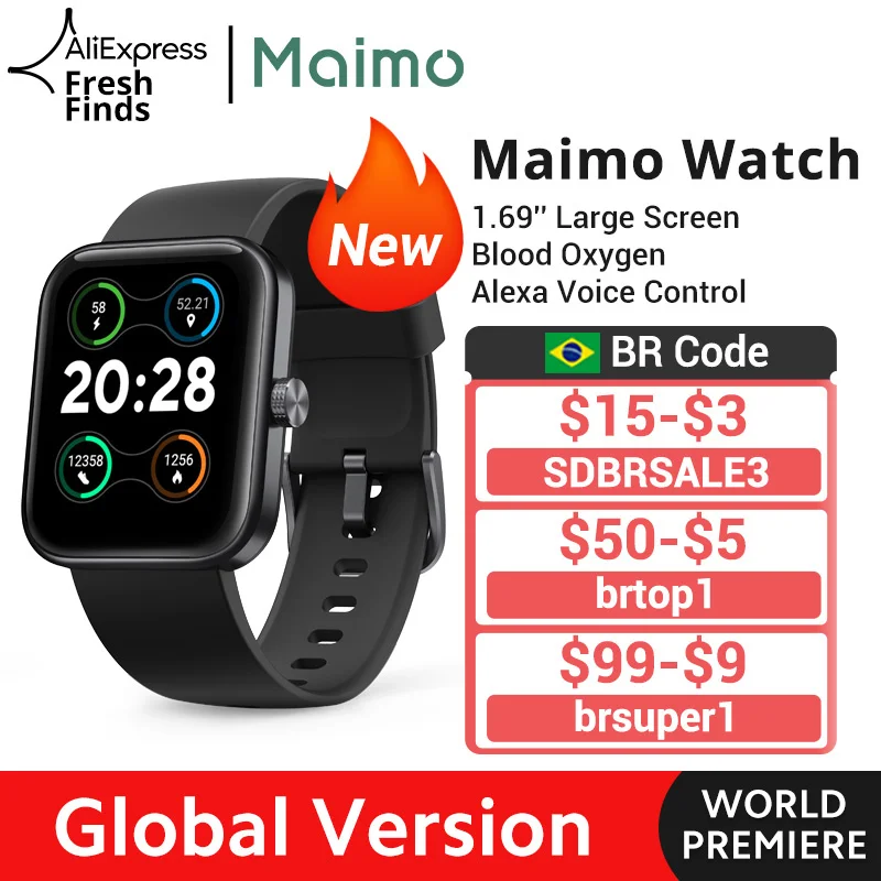 

Смарт-часы World PremiereGlobal, 1,69 дюйма, 10 дней, водостойкость до 5 атм
