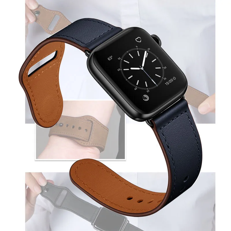 2020 Горячая Распродажа Новый ремешок из натуральной кожи для apple watch band 5 4 42 мм 38 iwatch