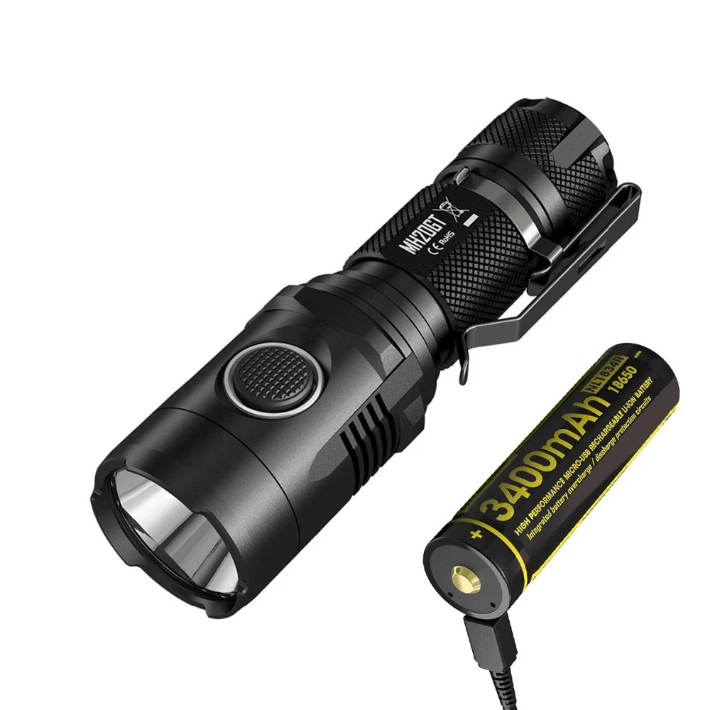 MH20GT NL1834R NITECORE MH20GT USB непосредственно заряжаемый фонарик CREE XP-L HI V3 max 1000 люмен луч бросок 362 м Открытый спортивный факел Ручной - Испускаемый цвет: MH20GT NL1834R