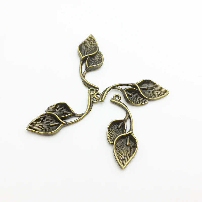 10 шт. ожерелье из сплава с листьями Дерева Подвеска Браслет Подвески в античном