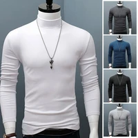 mens half high collar long sleeve mens bottoming shirt t shirt long sleeve autumn and winter half high collar fashion thermal