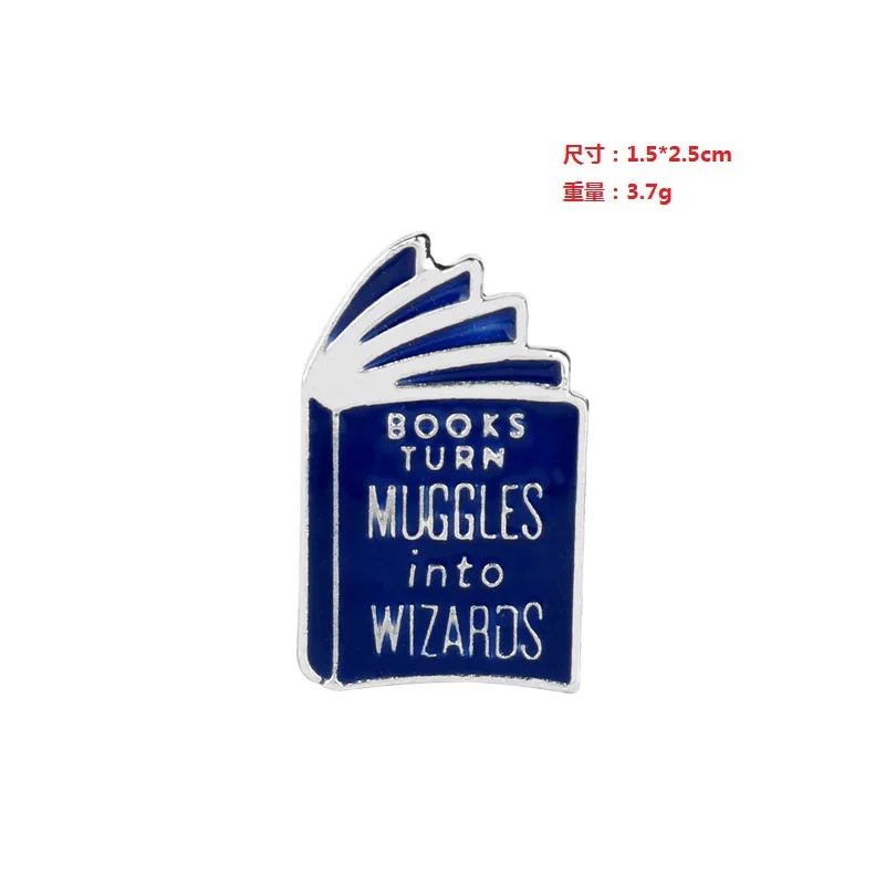 

Books Pins Brooch Collection Books Are Magic /Was Better Enamel Pin Brooches Badges Cartoon Book Series Literature Lovers Gifts