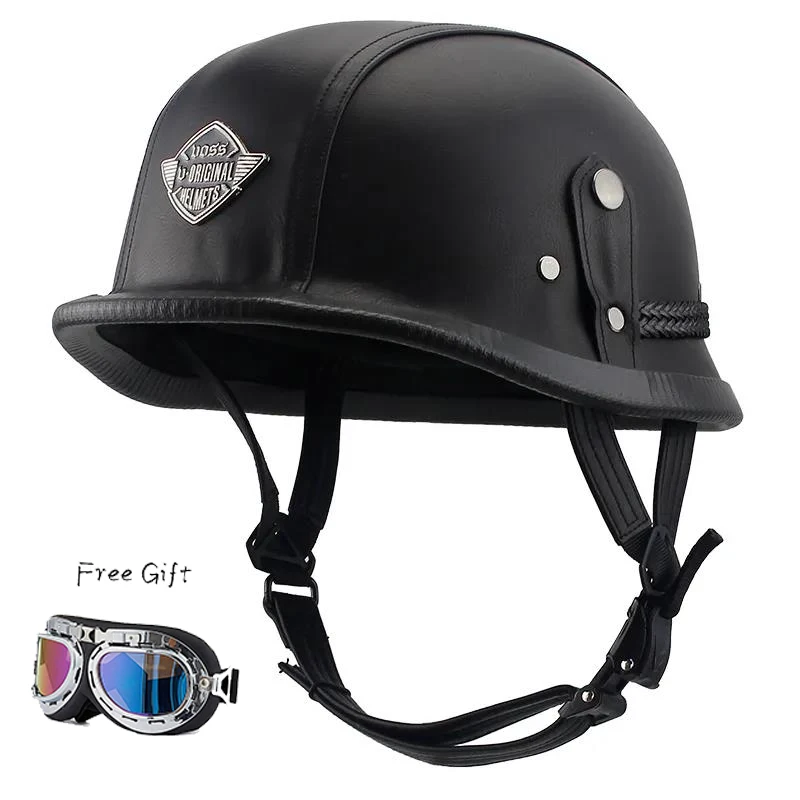 

Motorcycle helmet men's Retro half helmet World War II Abs four seasons camouflage Leather Helmet motorcycle helmet