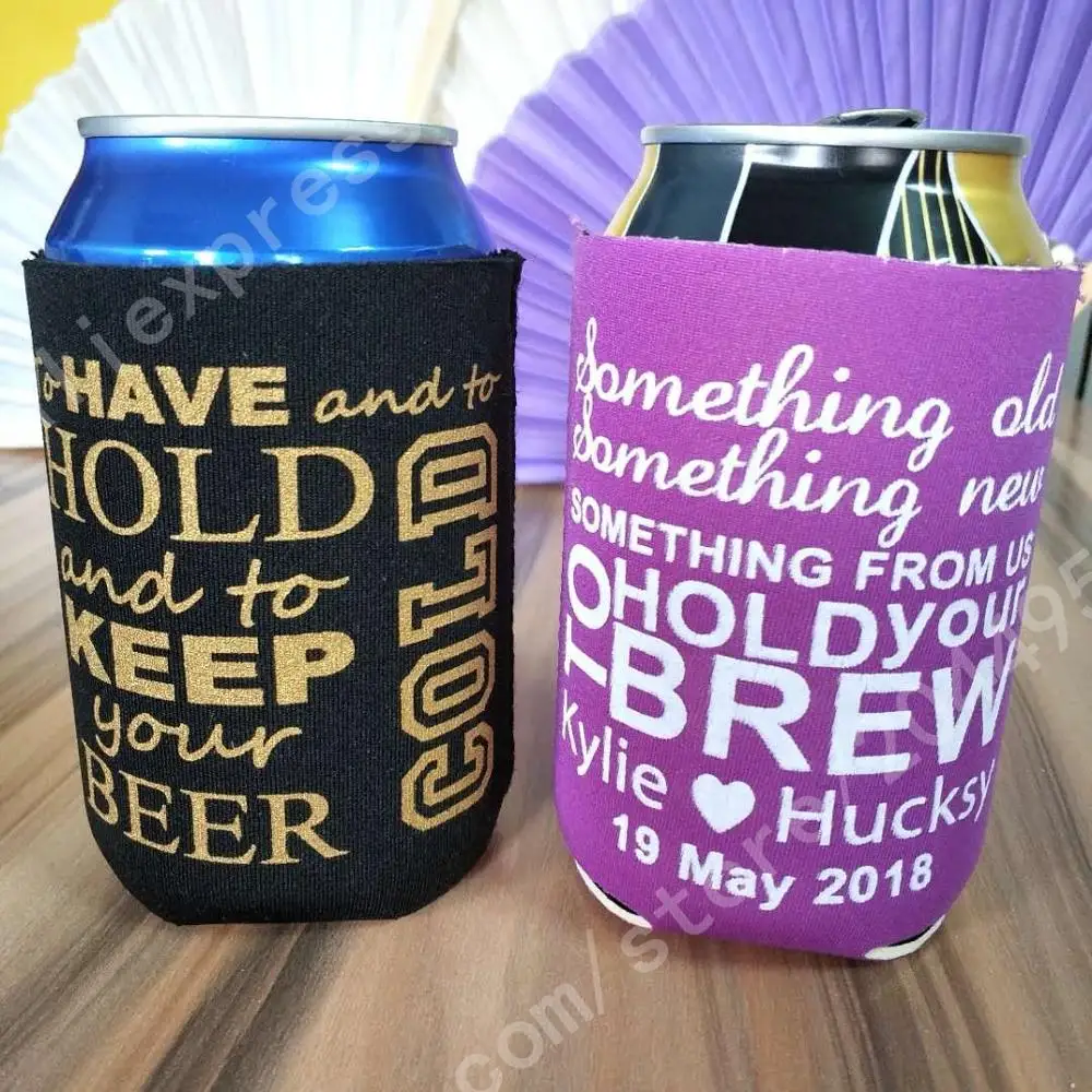 

20 customized stubby holders cheap bulk wedding gifts favours