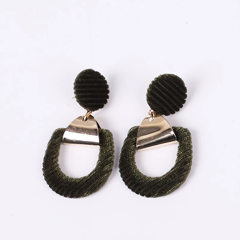 Серьги для женщин плюшевая подвеска в богемном стиле Корейская красная