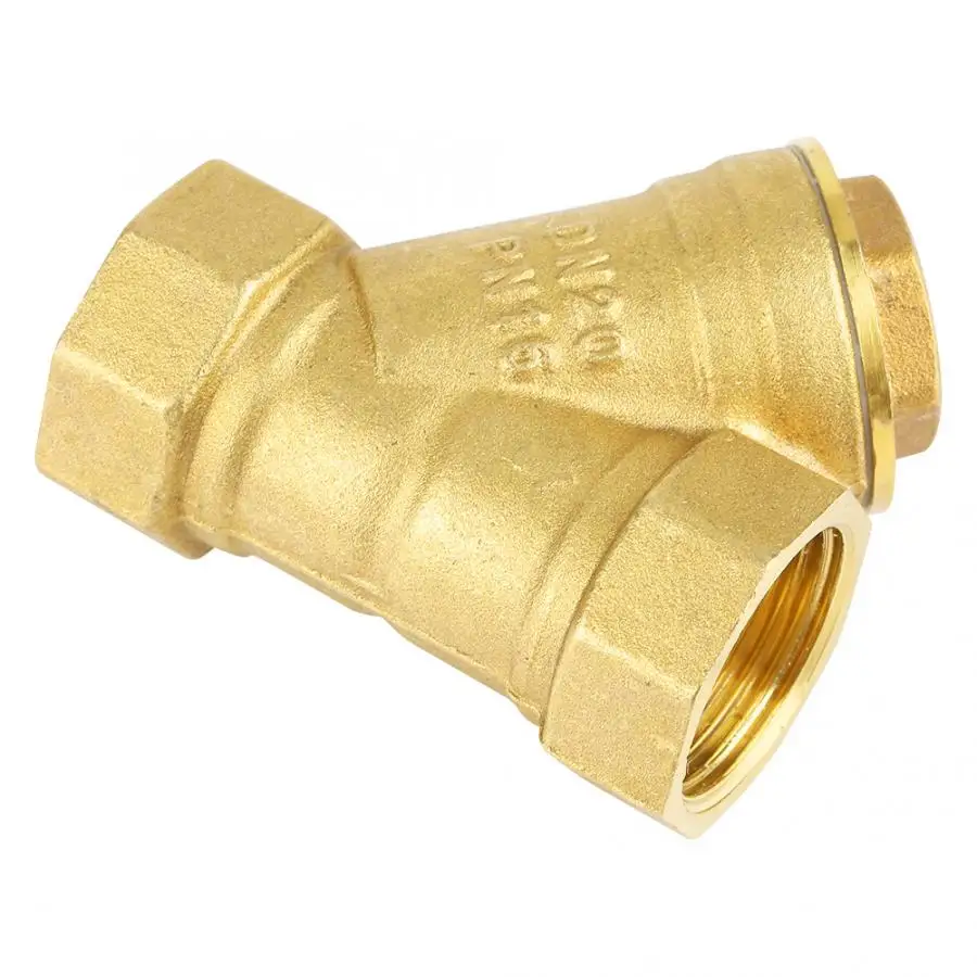 3/4" BSPP Female Thread Y Shaped Brass Strainer Filter Valve Connector for Water Oil Separation Tools | Обустройство дома
