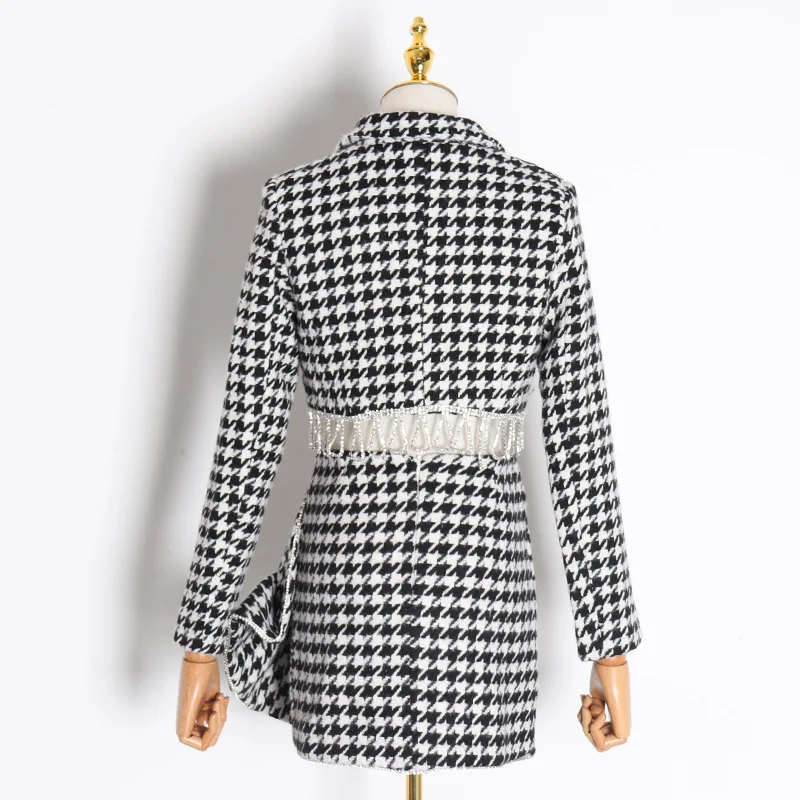 FINEBUD новинка модные элегантные весна-осень женские длинные рукава стразы