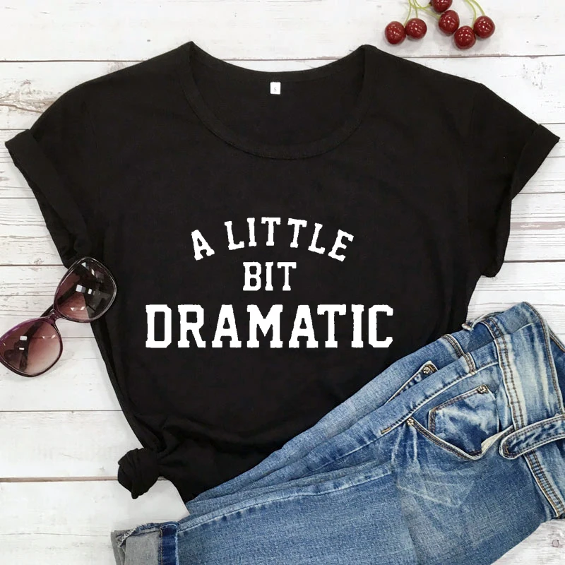 Немного драматическая футболка для девушек уличный стиль Женская мода гранж tumblr