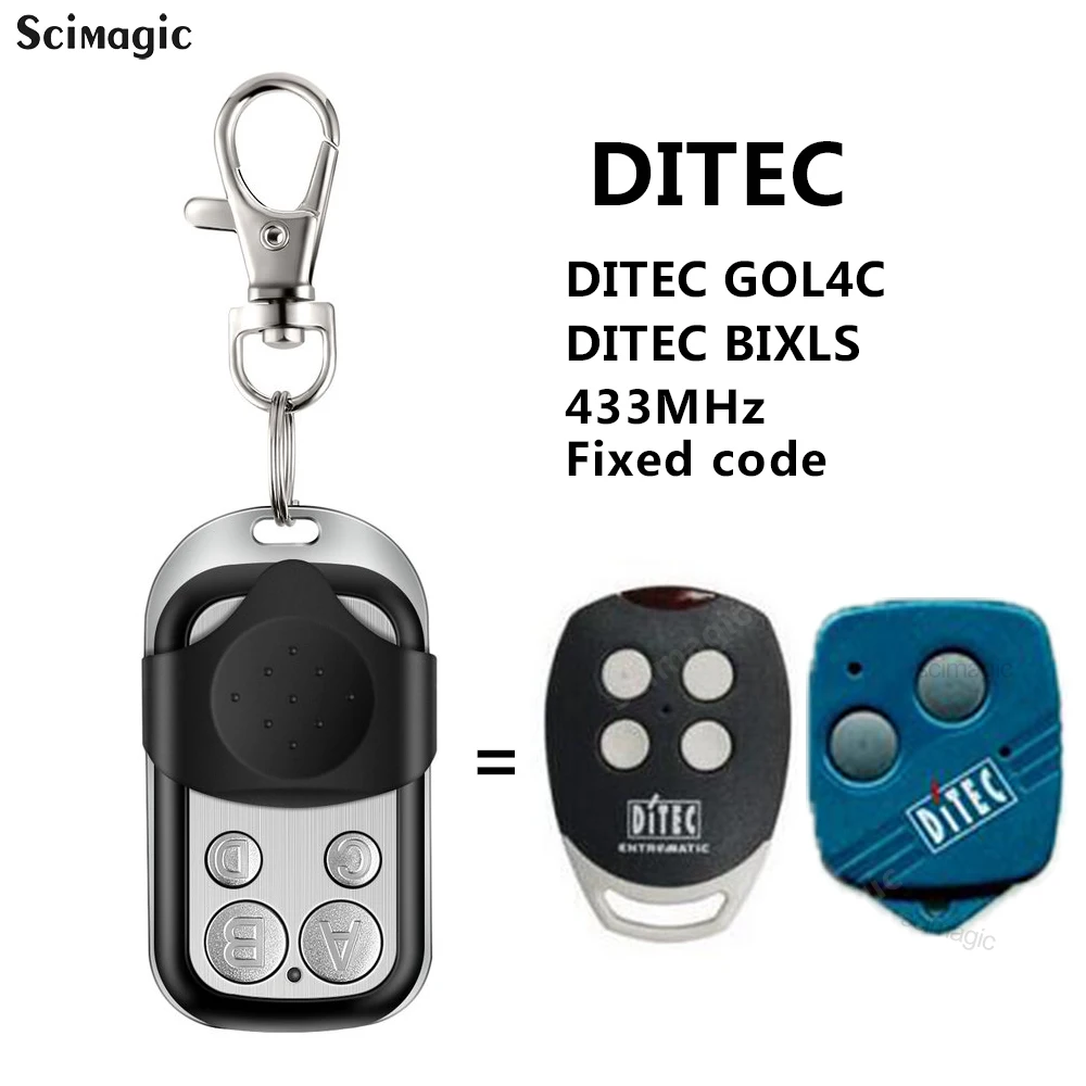 

5pcs DITEC Garage Door Remote Control Clone GOL4C BIXLS 433.92MHz Fixed Code Transmitter Command Gate Opener