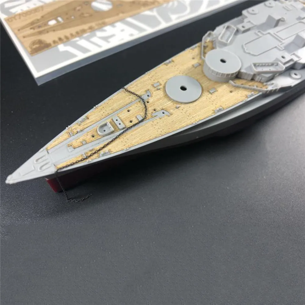 Деревянная палуба с якорной цепью для Trumpeter 1/700 05772 USS Западная Вирджиния BB 48 1945