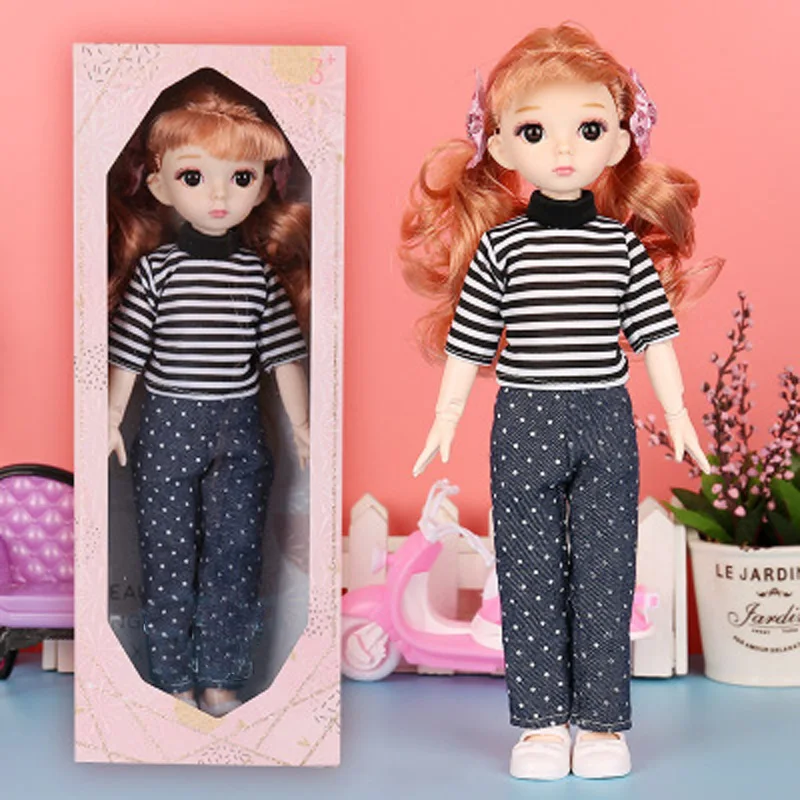 Подвижная шарнирная кукла мультяшная сделай сам с одеждой девочка пересекающая