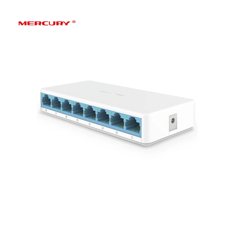Сетевой коммутатор MERCURY Mini S108C настольный с 8 портами RJ45 10/100 Мбит/с|Сетевые