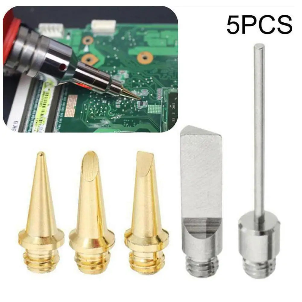 

5Pcs/Set Gas Soldering Iron Tip Kit HS-1115K Butane Iron Welding Kit Pen Welding Kit Gas Torch Gas Head Copper Iron Solderi