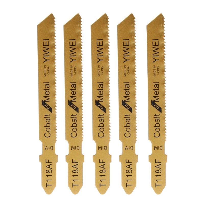 

5Pcs/Set HCS T118AF Jig Saw Blades Wood Metal Fast Cutting Reciprocating Saw Blade