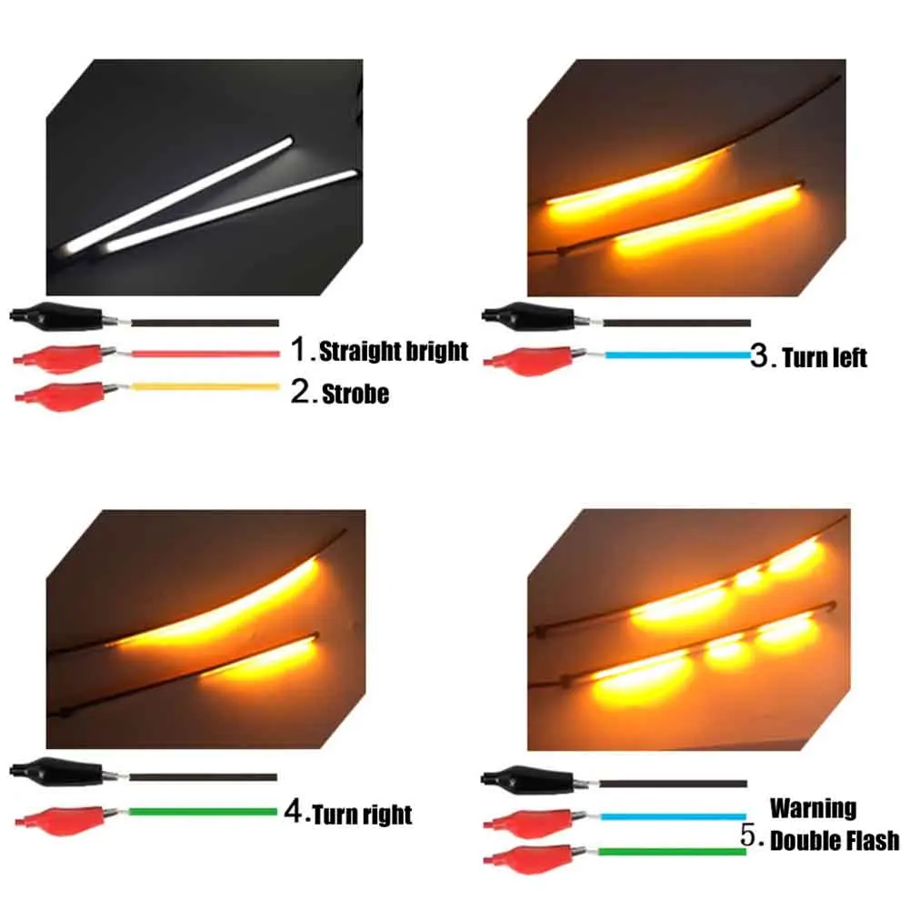 

Motorcycle Tail Light Racing Flexible Waterproof Rear Universal Replacement Part Safety Turn Signal Flowing LED Strip Brake Stop