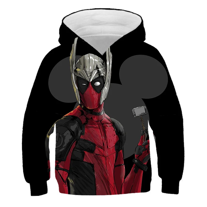 

SpidermÎ±n Children's Hoodie 3D movie Boy Girl hero Casual Fashion Top Harajuku Fun O-Neck Cartoons Kid Costume Boy's sweater