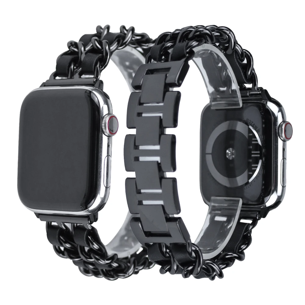 Ремешок для часов Apple Watch 6 браслет 44 мм 42 Iwatch Series 3 4 5 40 38 нержавеющая сталь