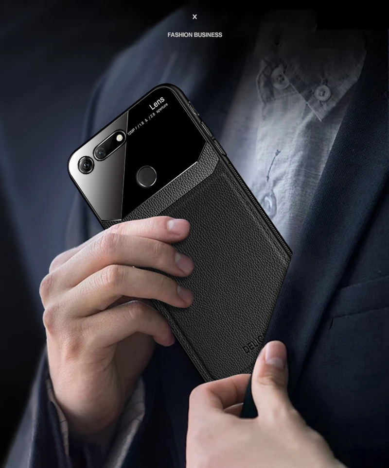 I coque, чехол, чехол, для HuaWei Honor View V20 V10 на кожаном зеркальном стекле Силиконовый противоударный телефон роскошные оригинальные милые чехлы