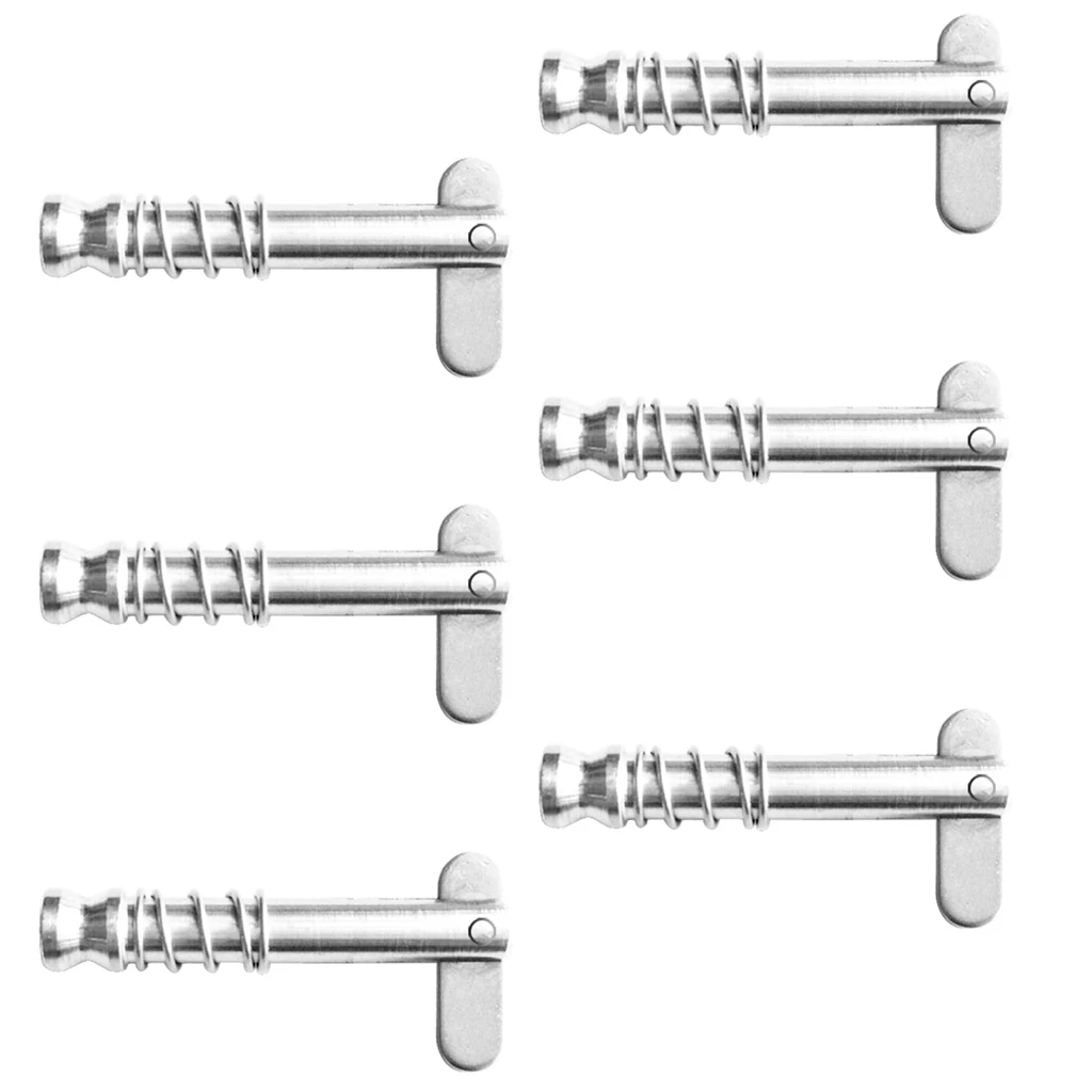 

Silver Marine Deck Hinge Quick Release Pin for Boat Bimini Top Fittings (Set of 6)
