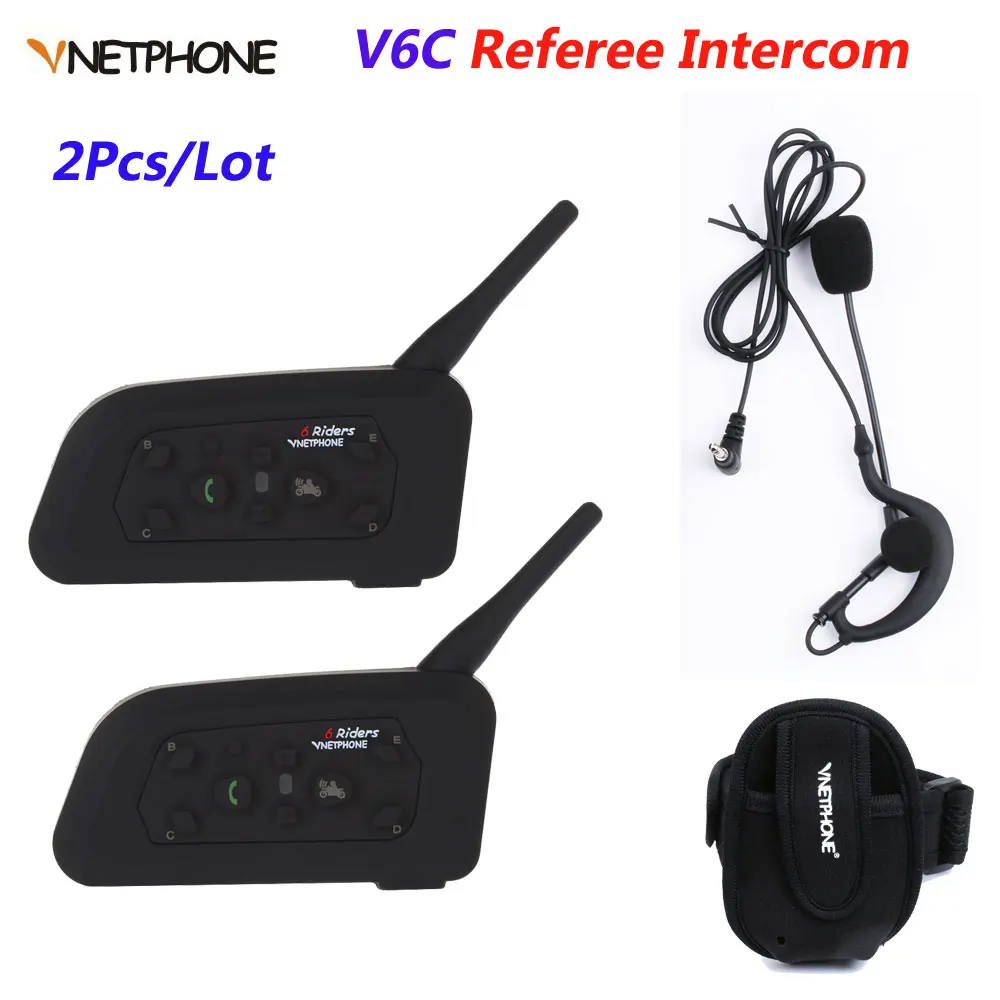 2 шт./лот Vnetphone полный дуплекс 1200 м рефери домофон крючок гарнитура беспроводной V6C