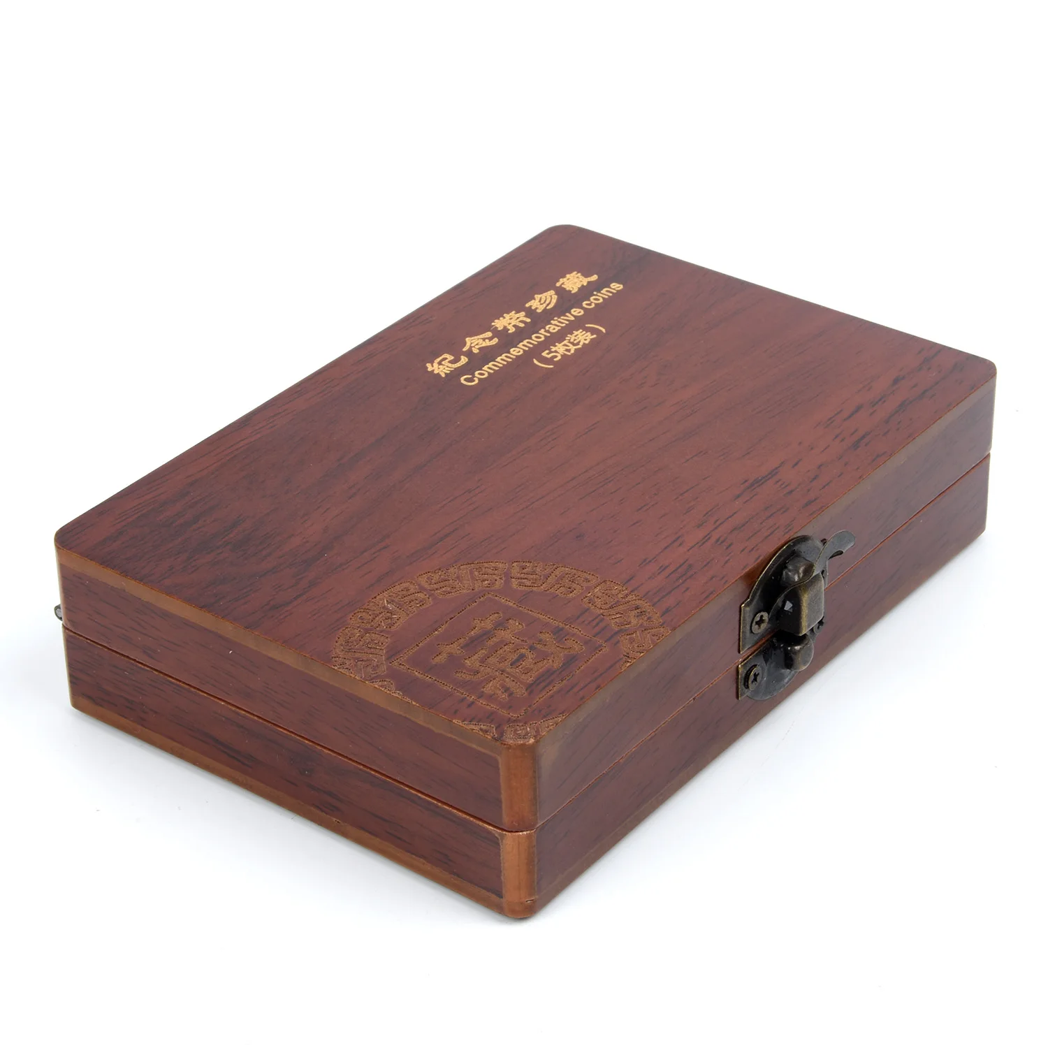 

5pcs Round Box 5pcs Inner Pads 1pc Wooden Case Display Box Storage Organizer Set
