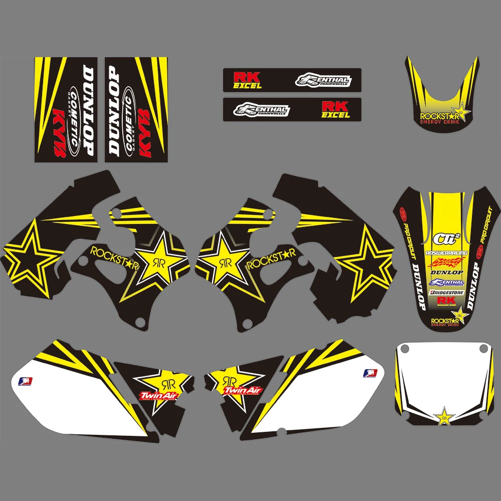 

Motorcycle Team Graphics Backgrounds Decals Stickers for Suzuki RM125 RM250 RM 125 250 1996 1997 1998