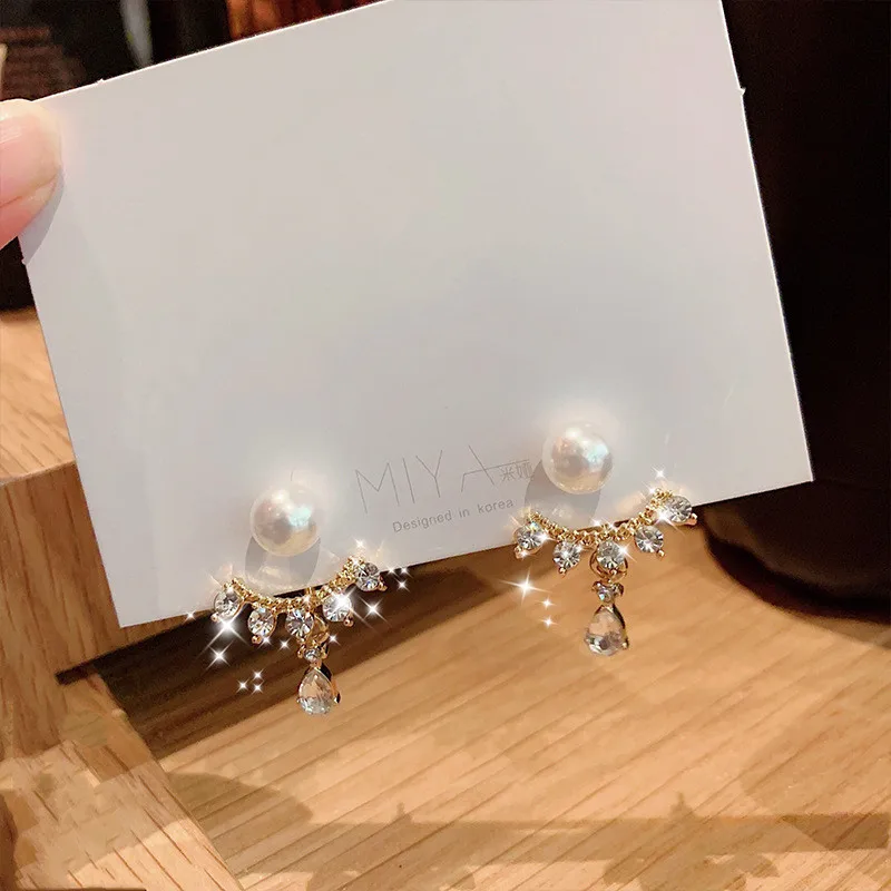 

Korean temperament net red imitation pearl earrings 2021 new trendy high-end earrings fashion explosion earrings women