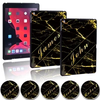 new printing nameblack marbletablet cover case for apple ipad 8th gen 2020 10 2 inch scratch resistant hard shell tablet case