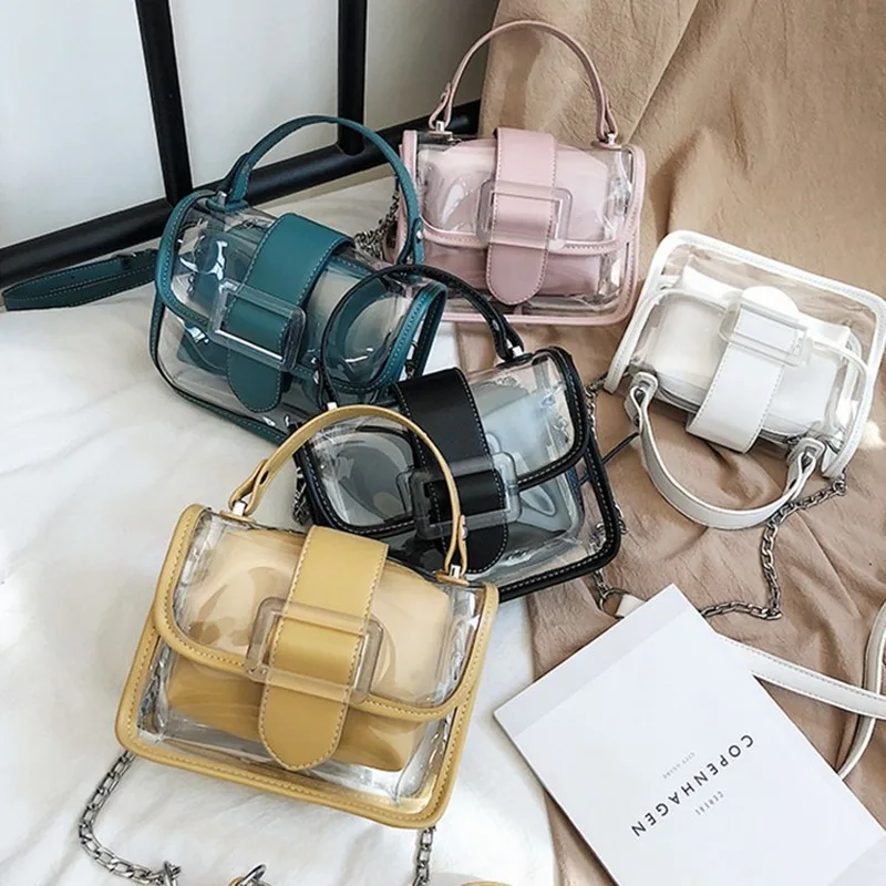 2020 маленькие летние женские прозрачные сумки высокого качества из искусственной