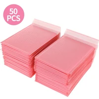 50pcs bubble mailers padded envelopes pearl film gift present mail envelope bag for book magazine lined mailer self seal pink